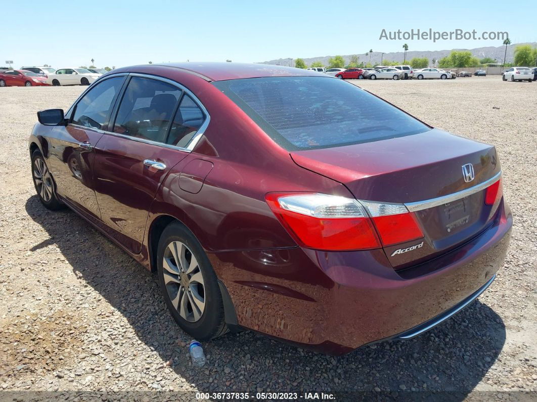 2014 Honda Accord Sdn Lx Burgundy vin: 1HGCR2F39EA300137