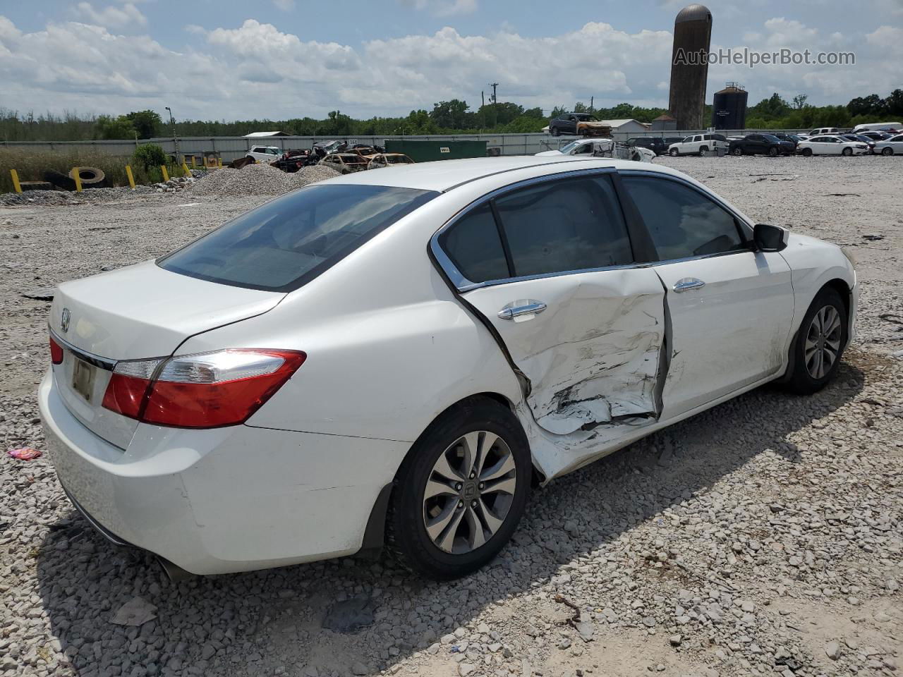 2014 Honda Accord Lx White vin: 1HGCR2F39EA300462