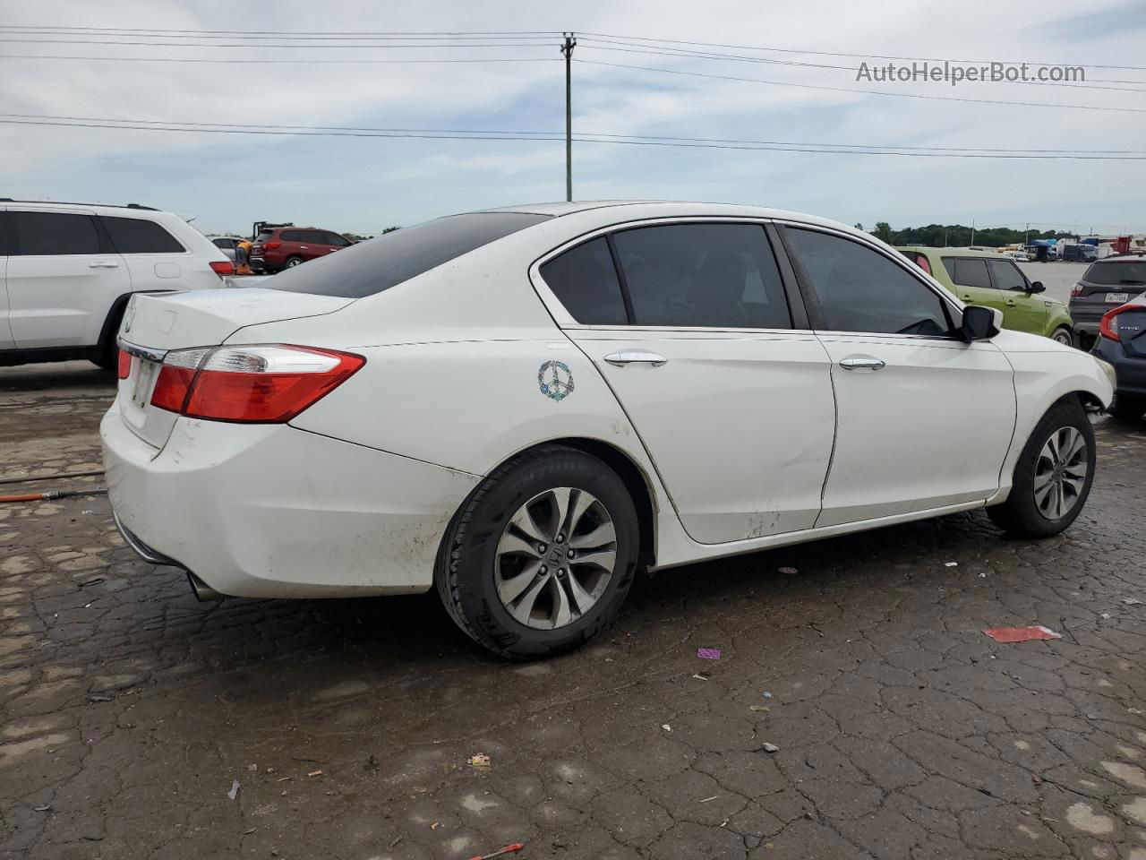 2015 Honda Accord Lx White vin: 1HGCR2F39FA053753