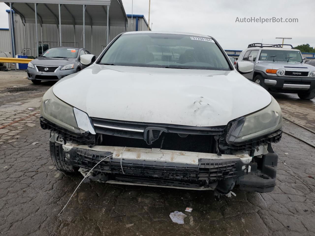 2015 Honda Accord Lx White vin: 1HGCR2F39FA053753