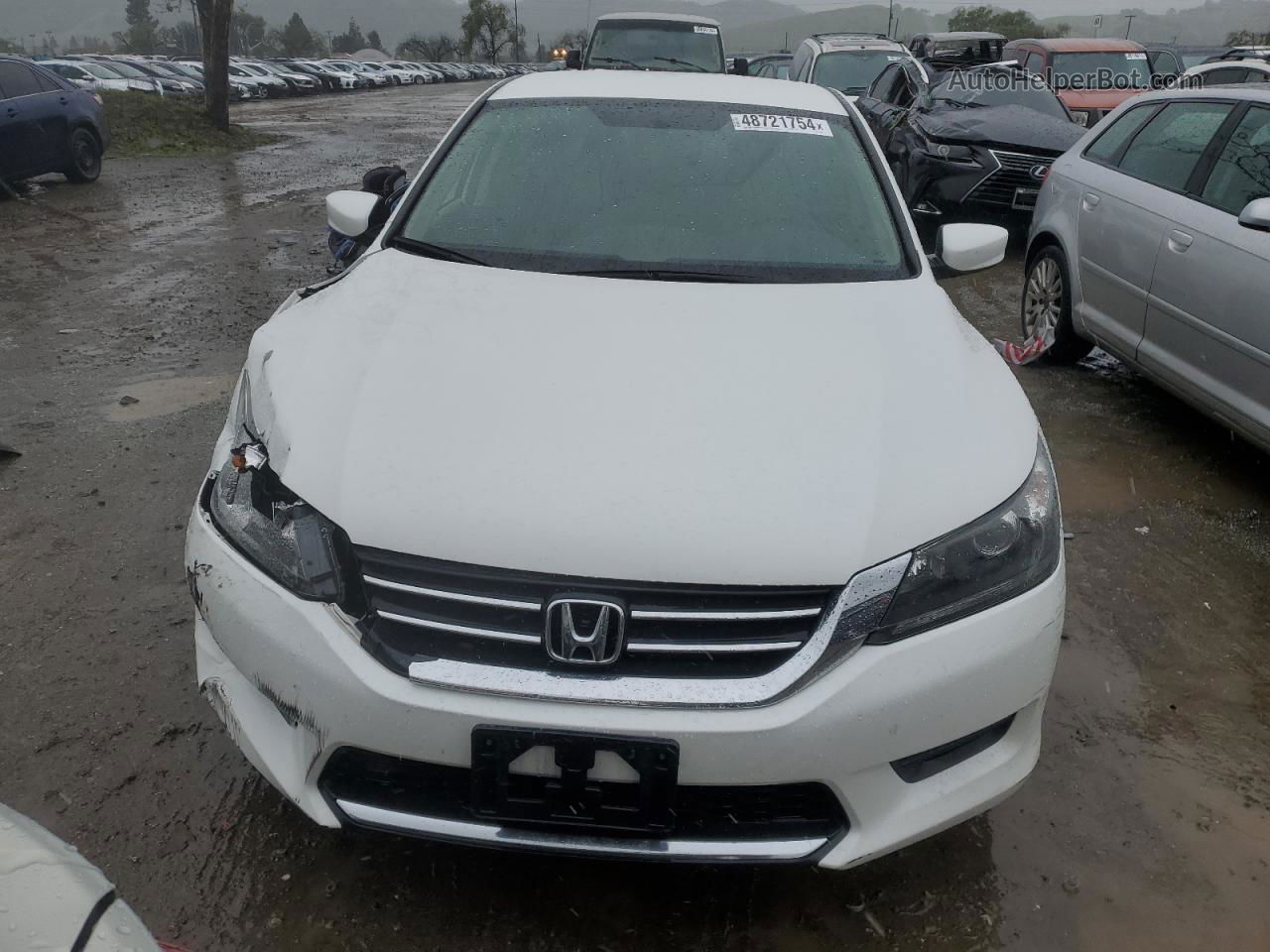 2015 Honda Accord Lx White vin: 1HGCR2F39FA055731