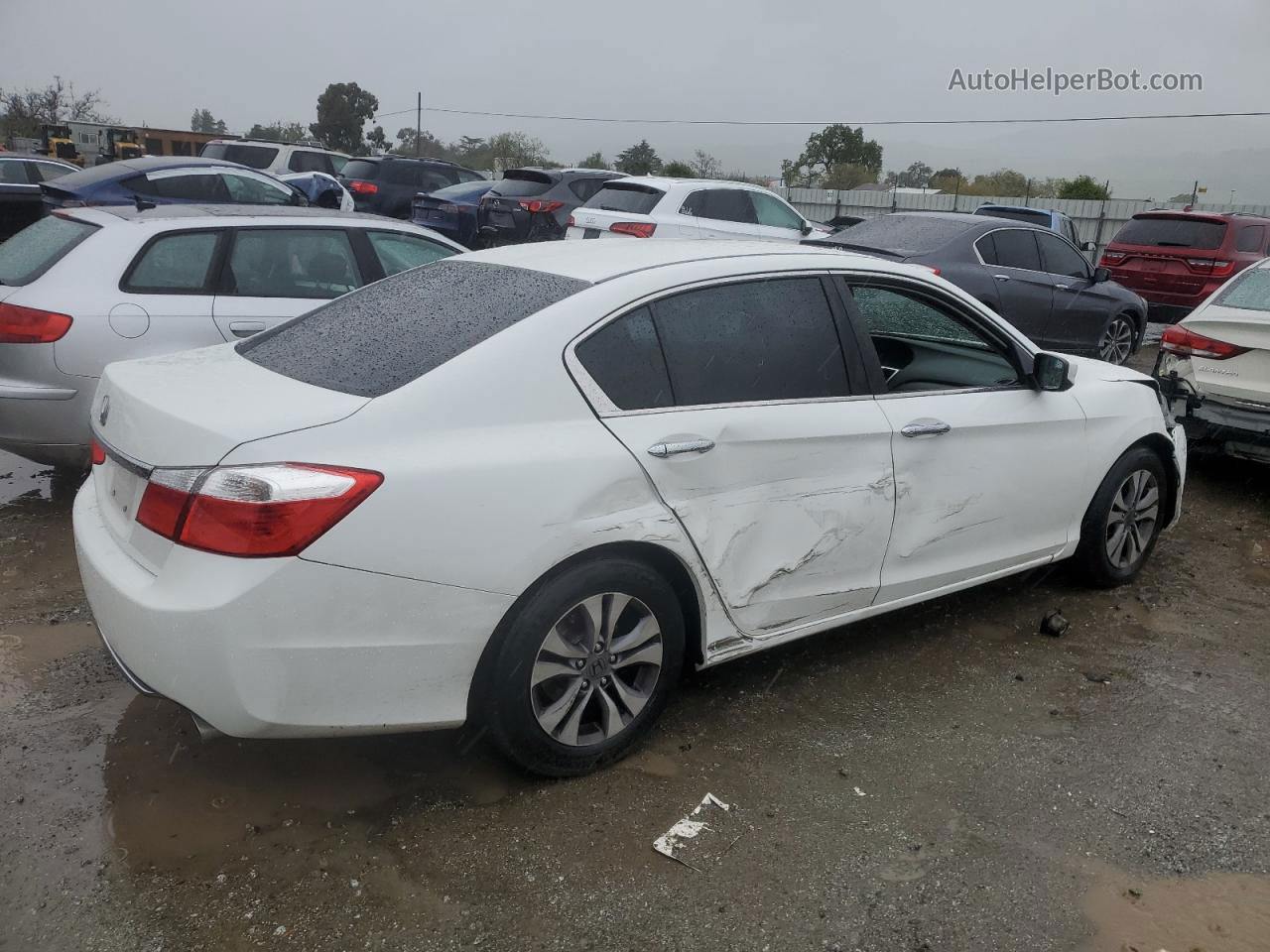 2015 Honda Accord Lx White vin: 1HGCR2F39FA055731