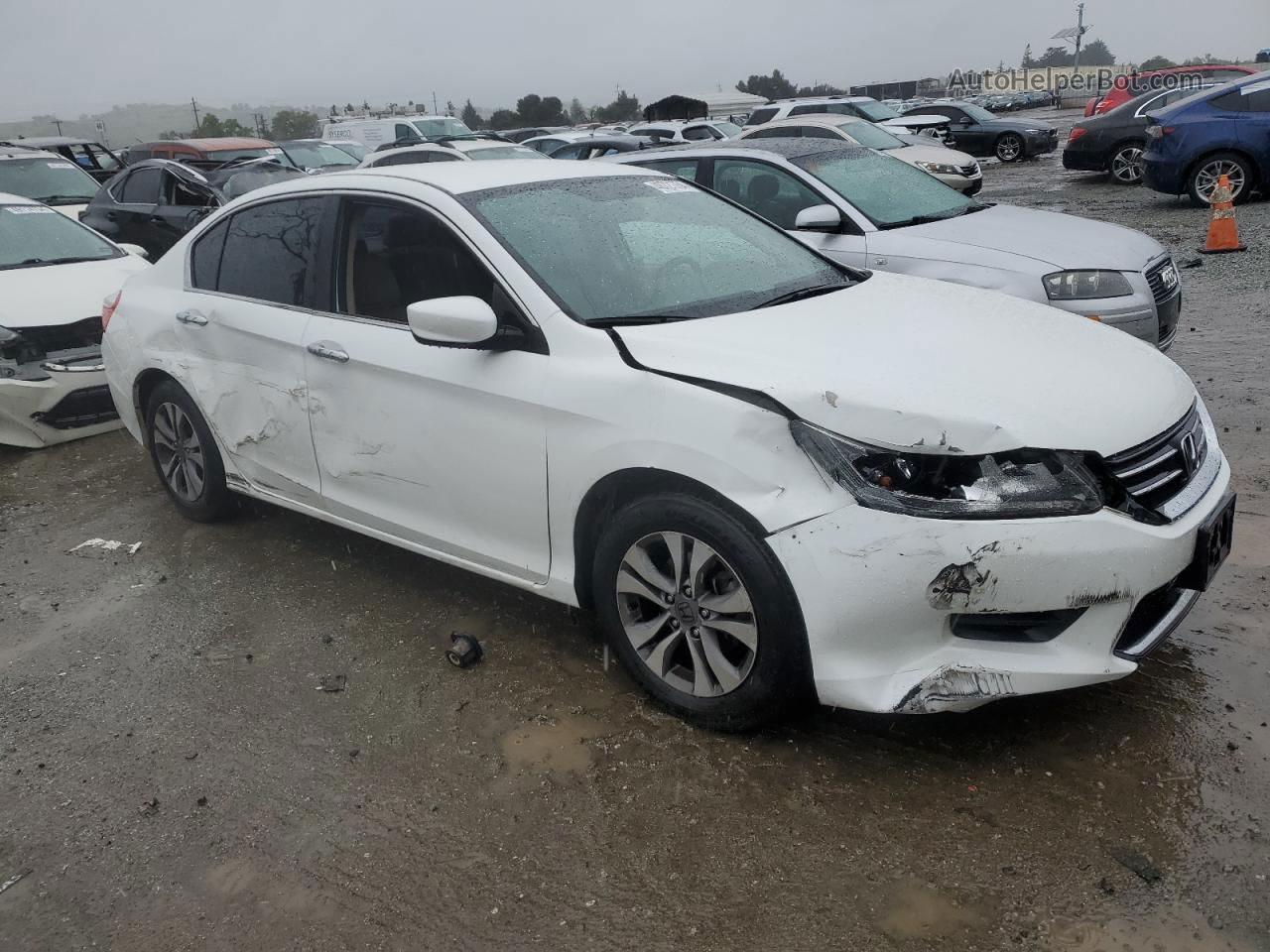 2015 Honda Accord Lx White vin: 1HGCR2F39FA055731