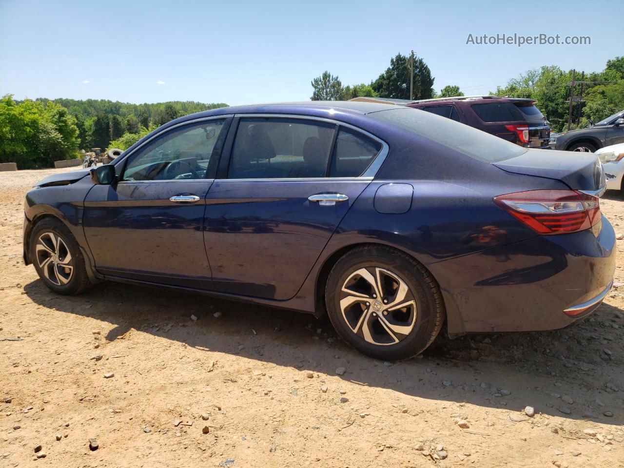 2016 Honda Accord Lx Blue vin: 1HGCR2F39GA019216