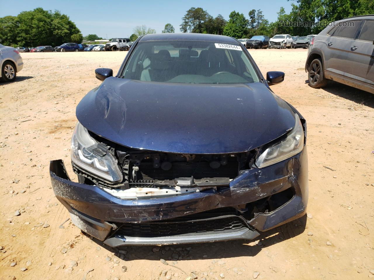 2016 Honda Accord Lx Blue vin: 1HGCR2F39GA019216