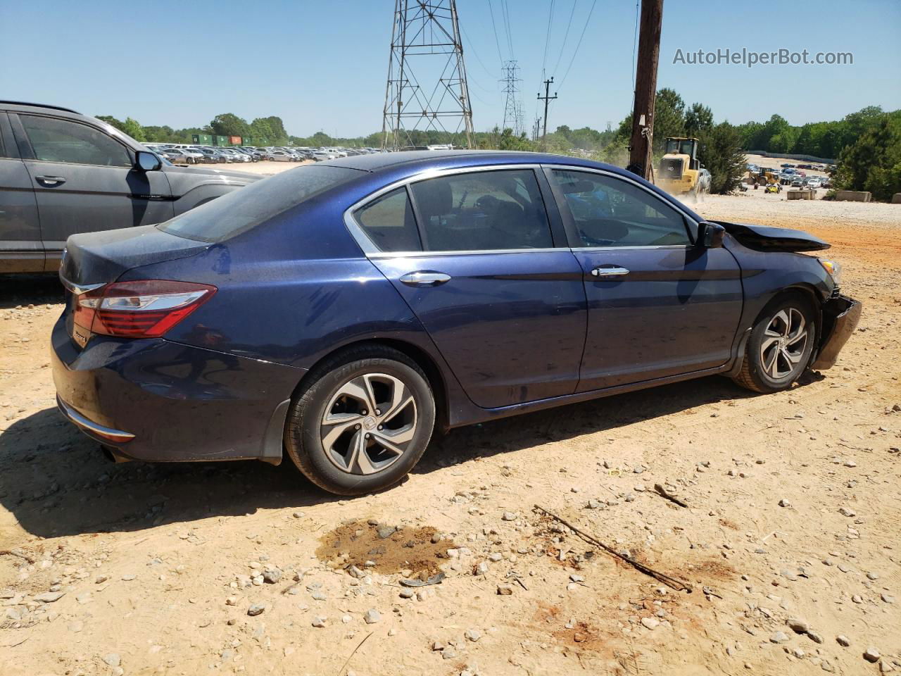 2016 Honda Accord Lx Blue vin: 1HGCR2F39GA019216