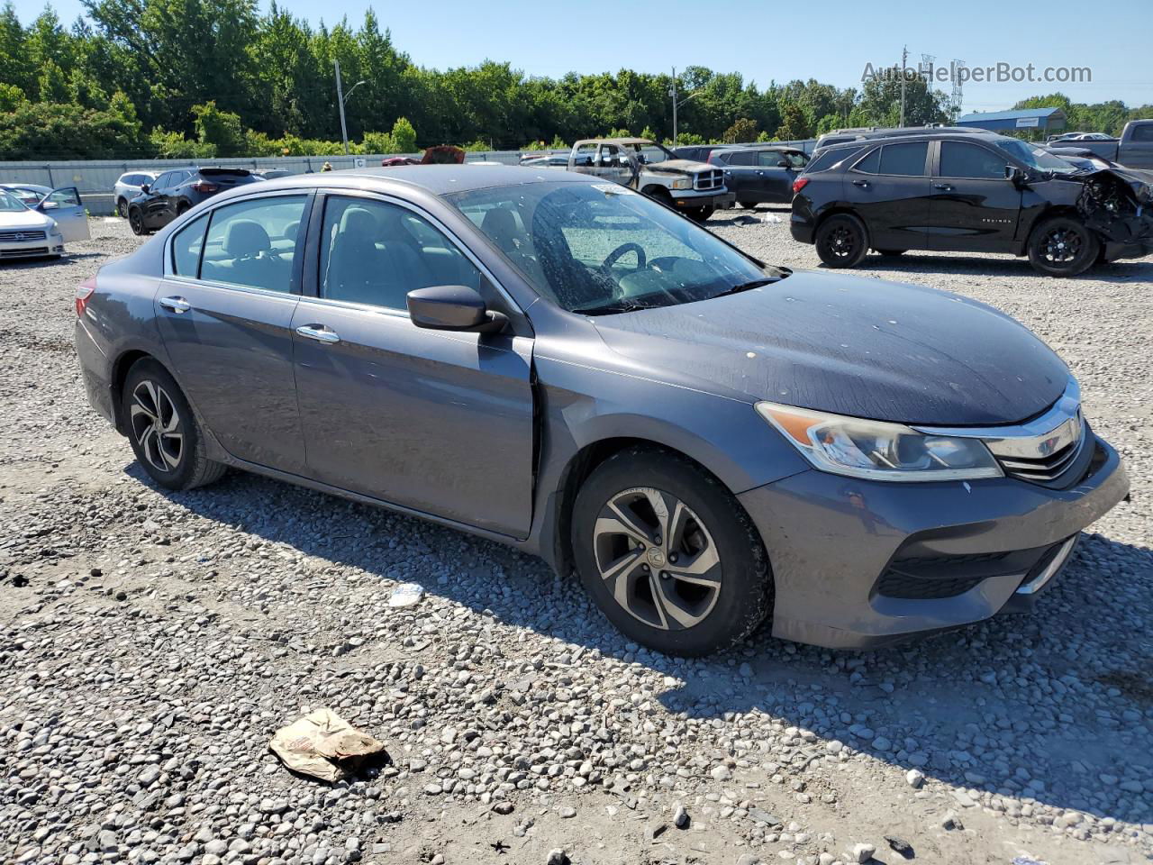 2016 Honda Accord Lx Gray vin: 1HGCR2F39GA213261