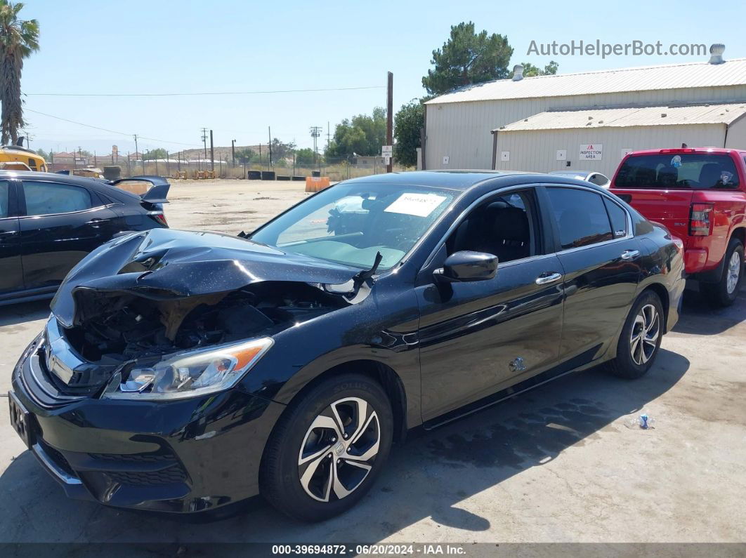 2016 Honda Accord Lx Black vin: 1HGCR2F39GA217116