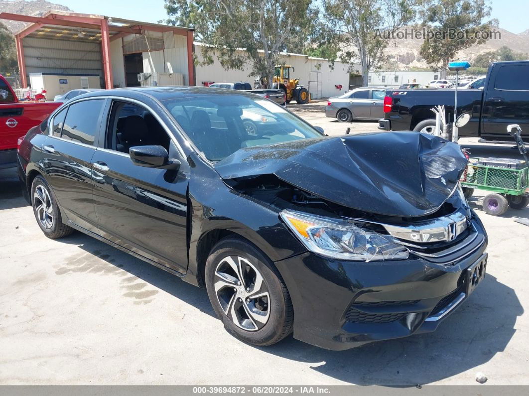 2016 Honda Accord Lx Black vin: 1HGCR2F39GA217116