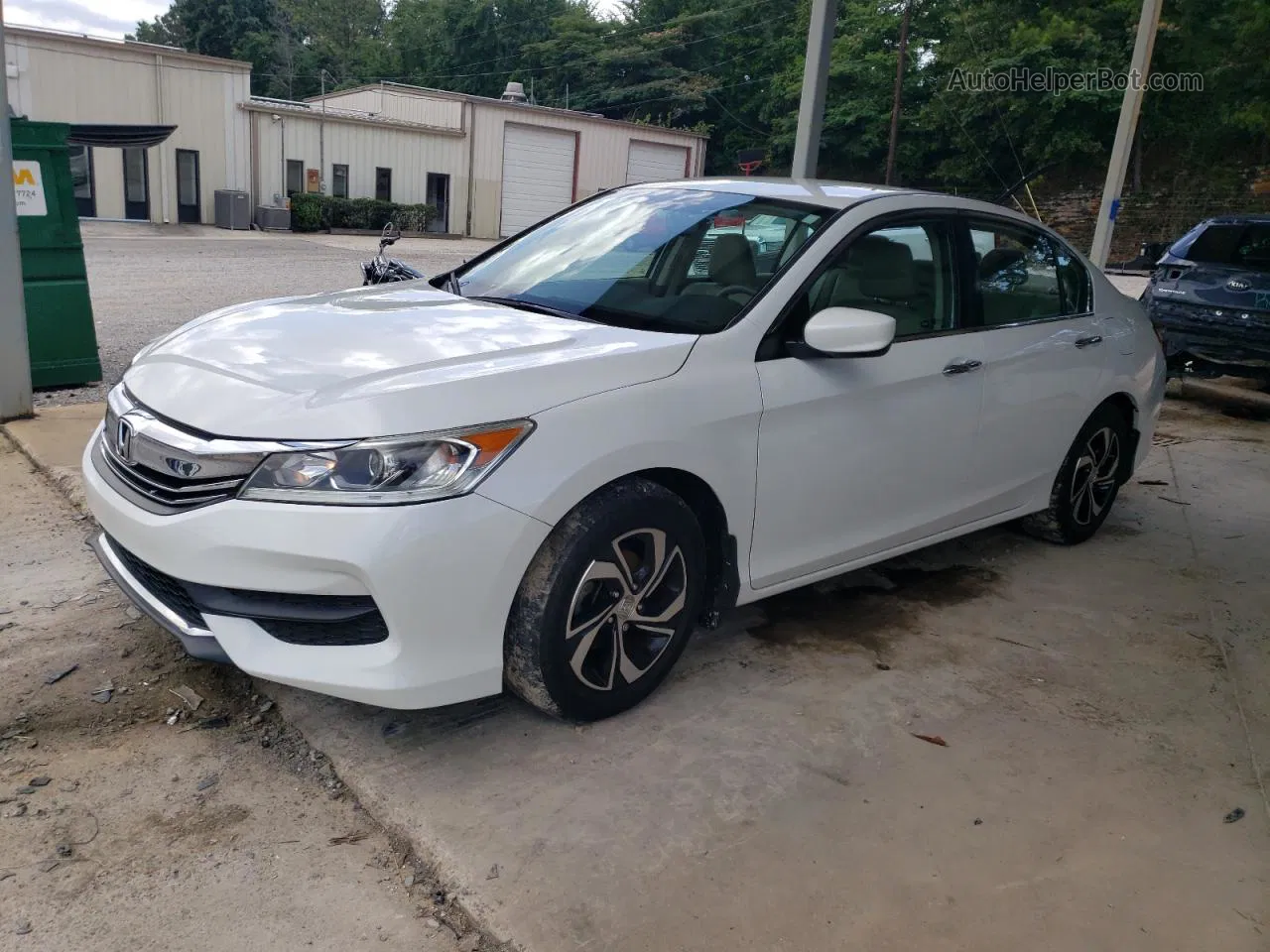 2017 Honda Accord Lx White vin: 1HGCR2F39HA058194