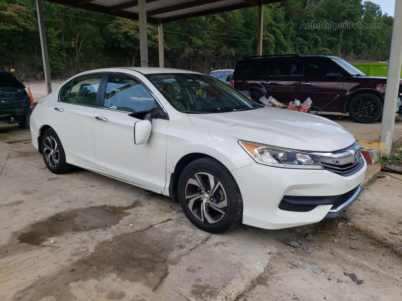 2017 Honda Accord Lx White vin: 1HGCR2F39HA058194