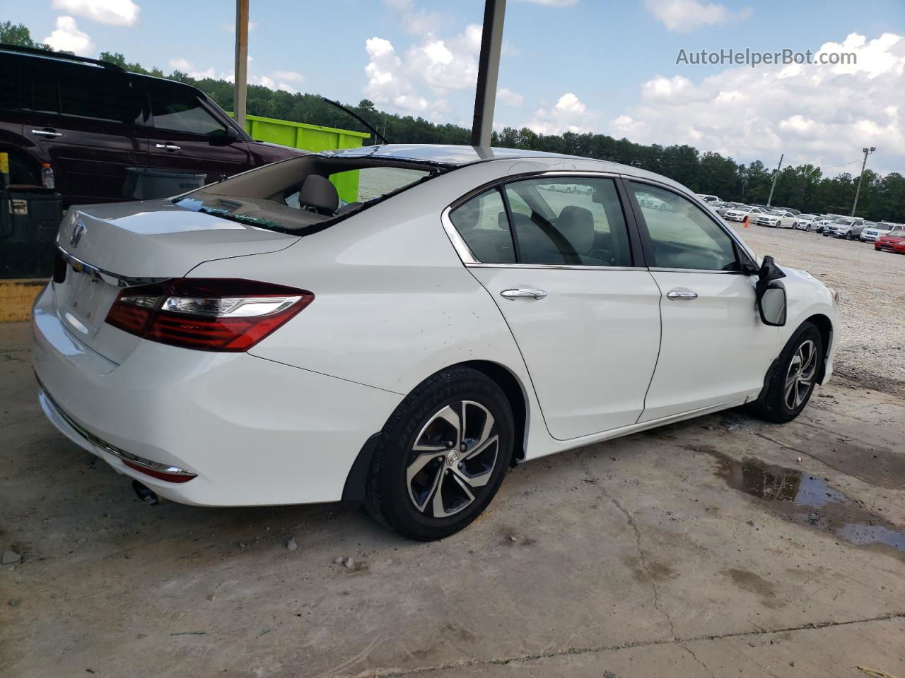 2017 Honda Accord Lx White vin: 1HGCR2F39HA058194