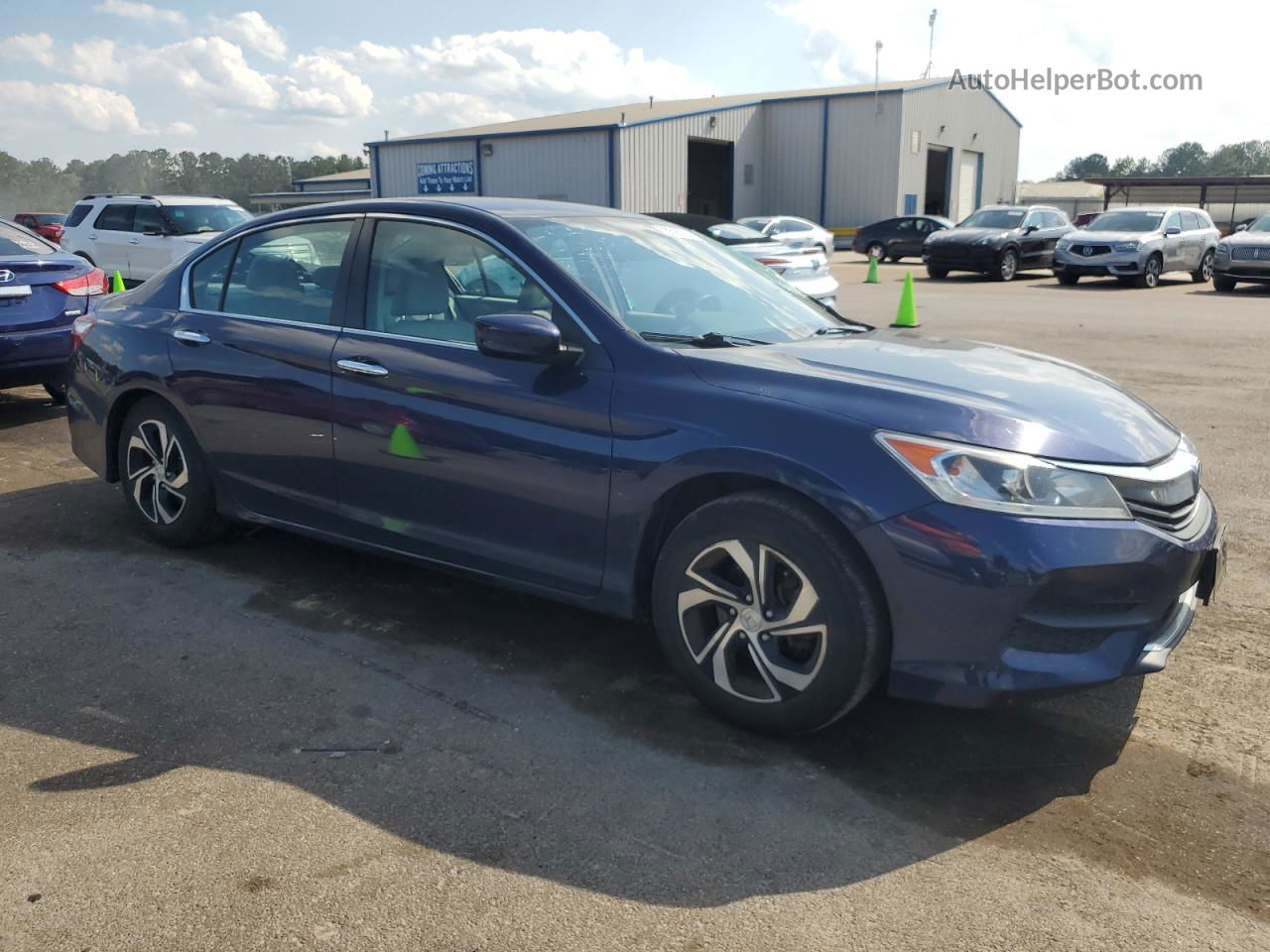 2017 Honda Accord Lx Blue vin: 1HGCR2F39HA141107