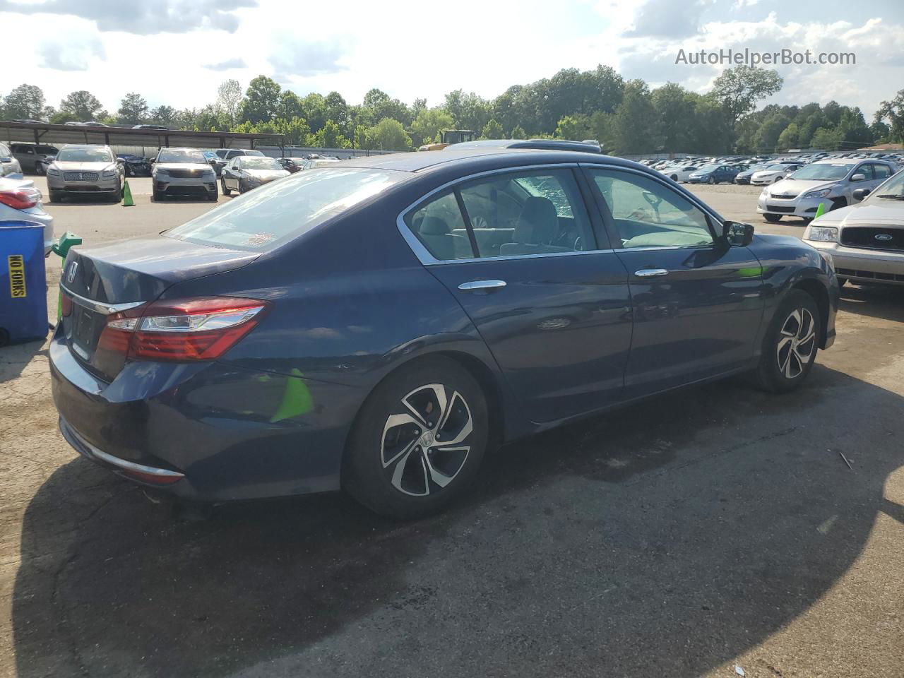 2017 Honda Accord Lx Blue vin: 1HGCR2F39HA141107