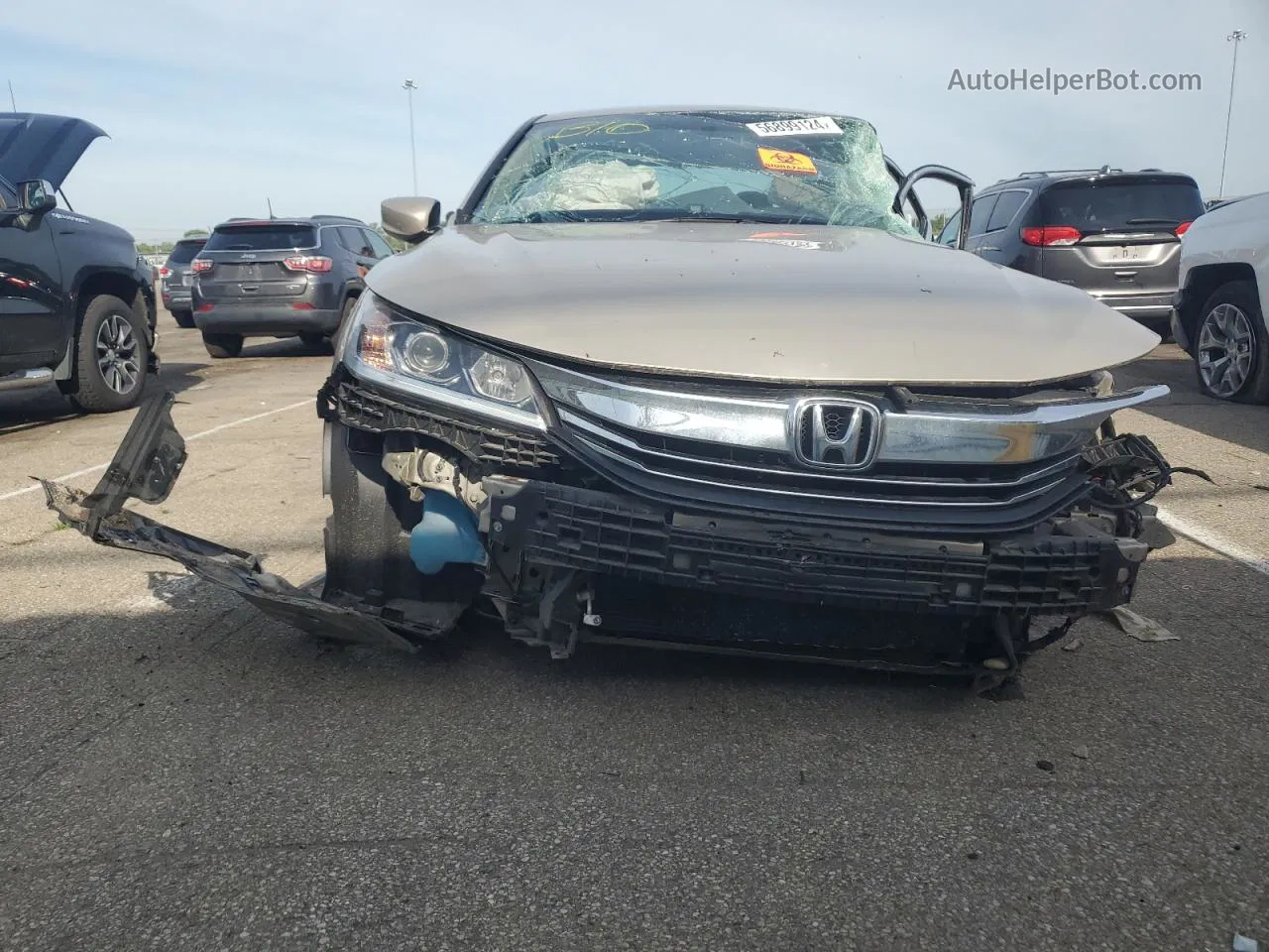 2017 Honda Accord Lx Tan vin: 1HGCR2F39HA168033