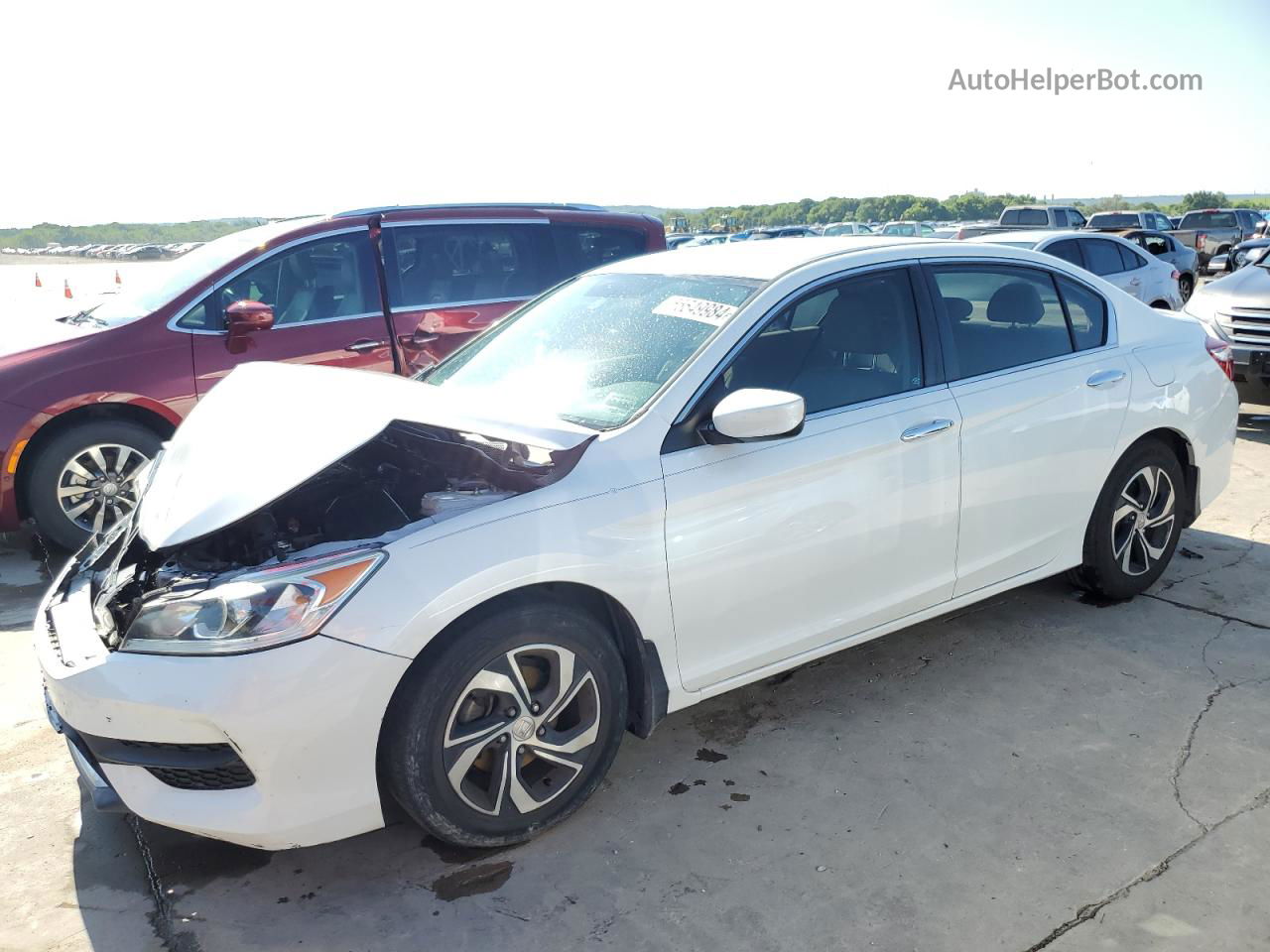 2017 Honda Accord Lx White vin: 1HGCR2F39HA220261