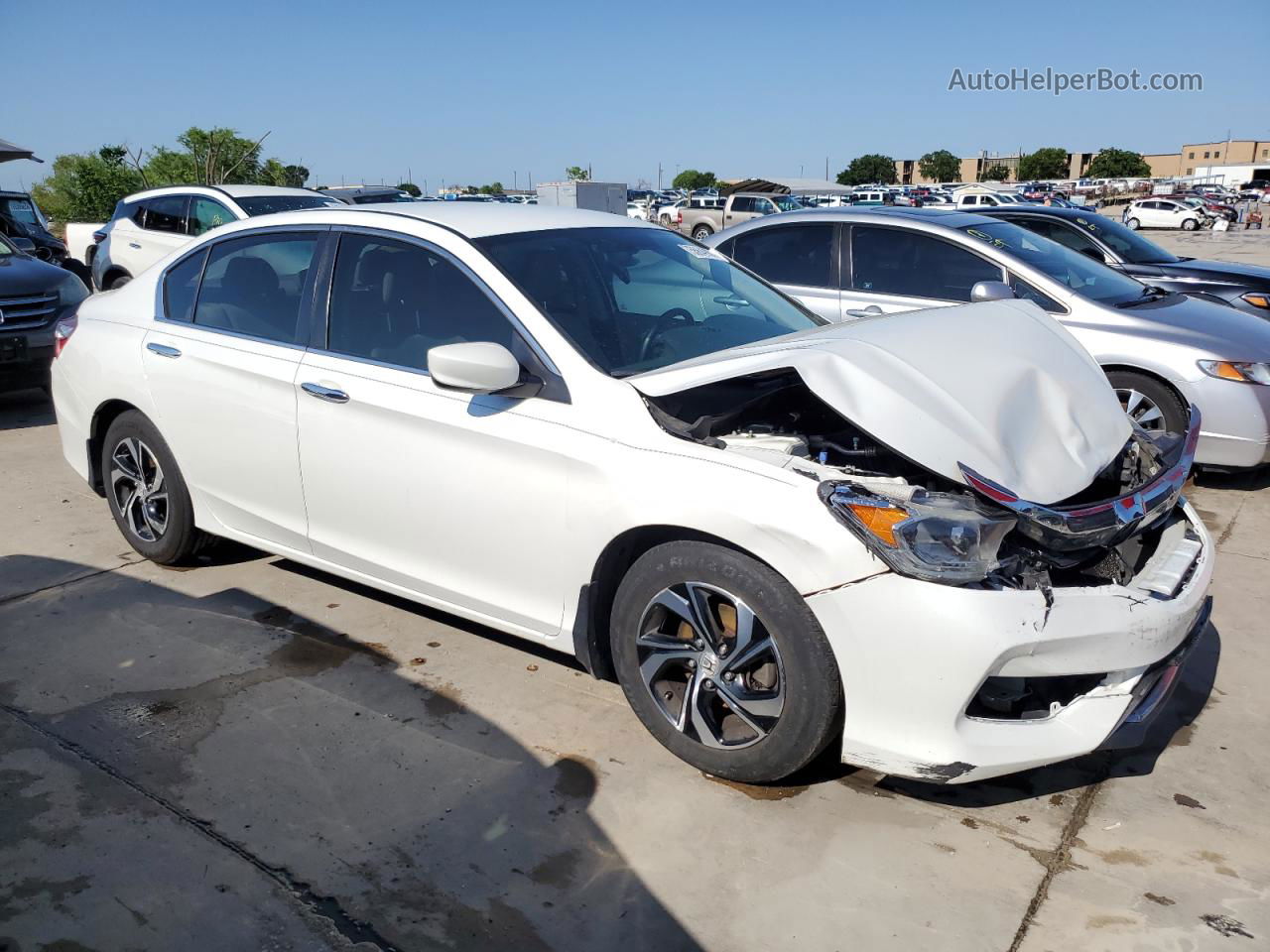 2017 Honda Accord Lx White vin: 1HGCR2F39HA220261