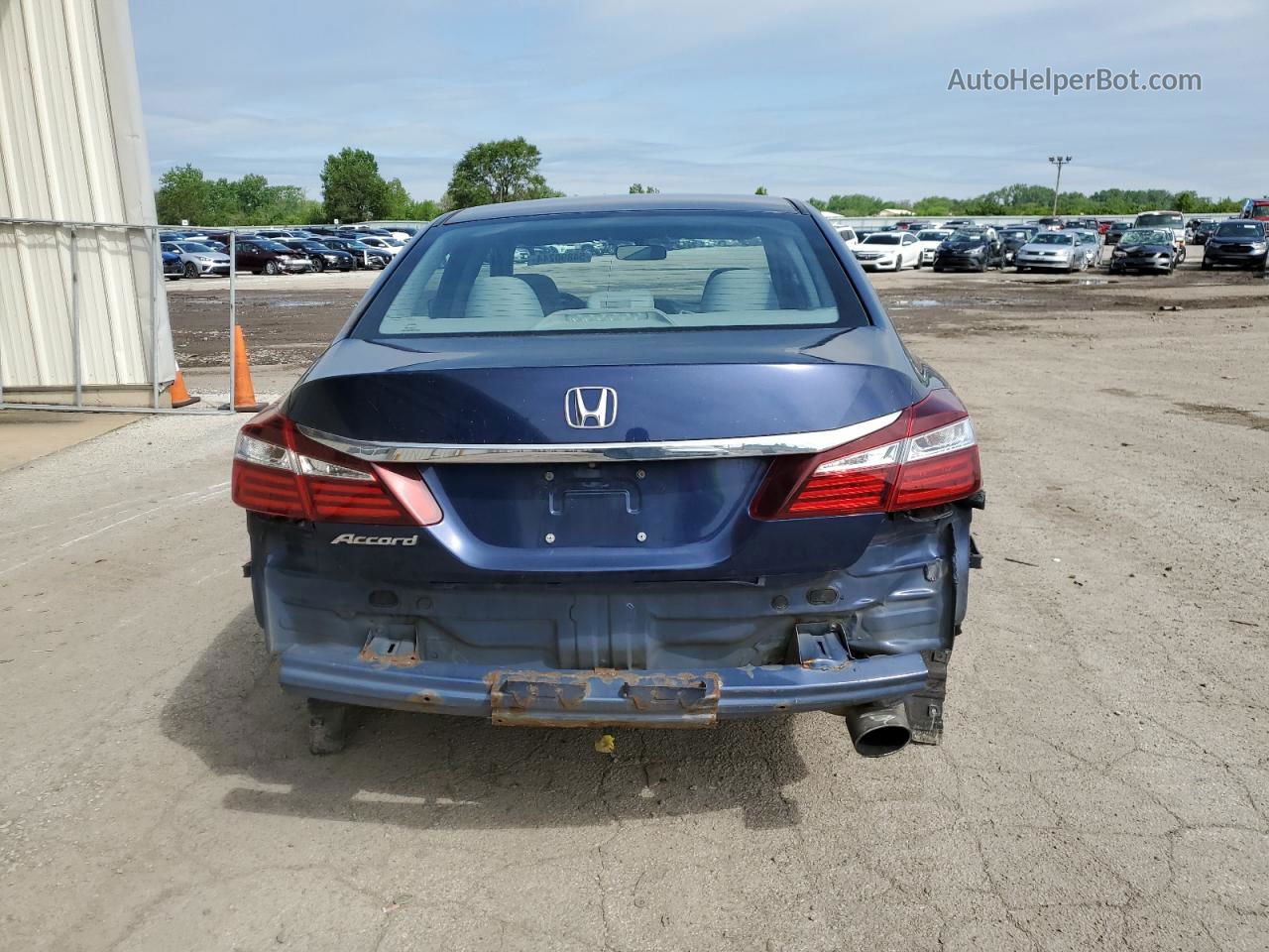 2017 Honda Accord Lx Blue vin: 1HGCR2F39HA236900