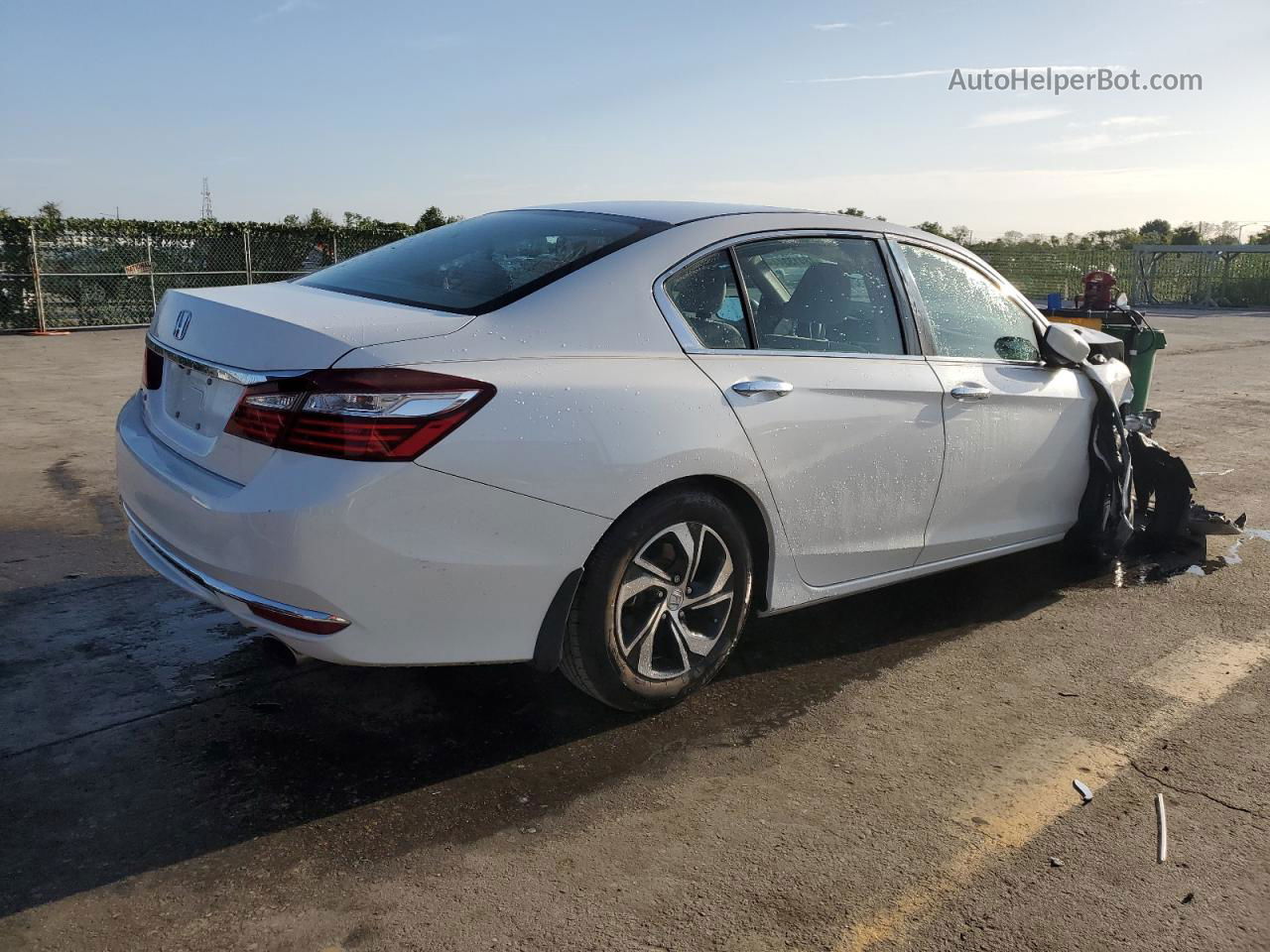 2017 Honda Accord Lx White vin: 1HGCR2F39HA237917