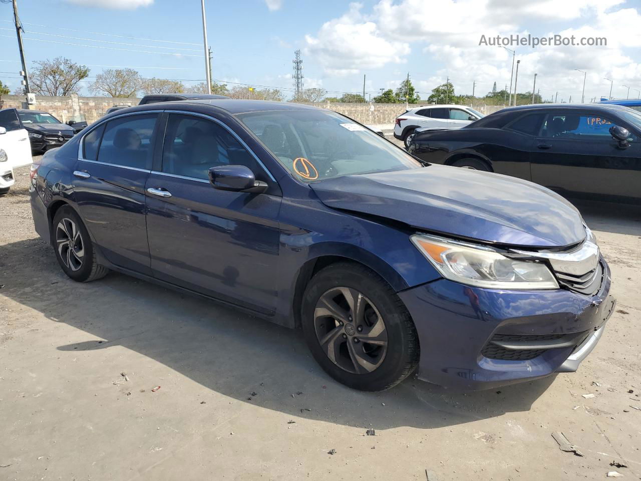 2017 Honda Accord Lx Blue vin: 1HGCR2F39HA278404