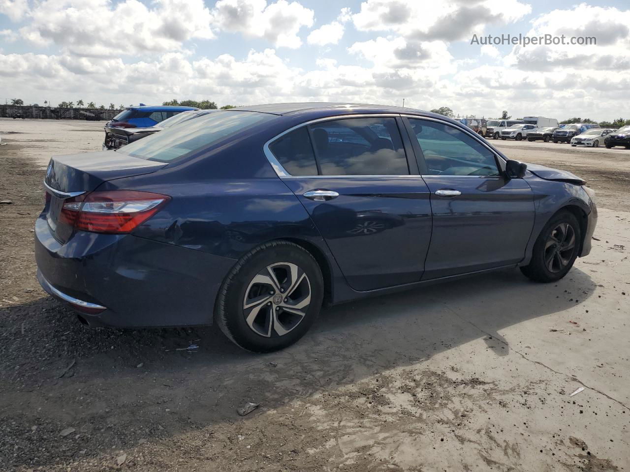 2017 Honda Accord Lx Blue vin: 1HGCR2F39HA278404