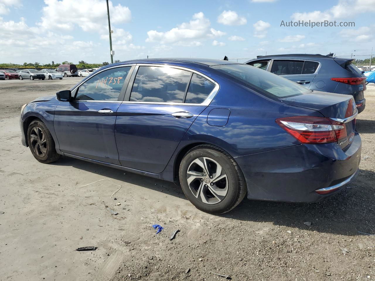 2017 Honda Accord Lx Blue vin: 1HGCR2F39HA278404