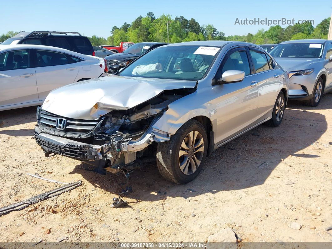 2014 Honda Accord Lx Silver vin: 1HGCR2F3XEA017147