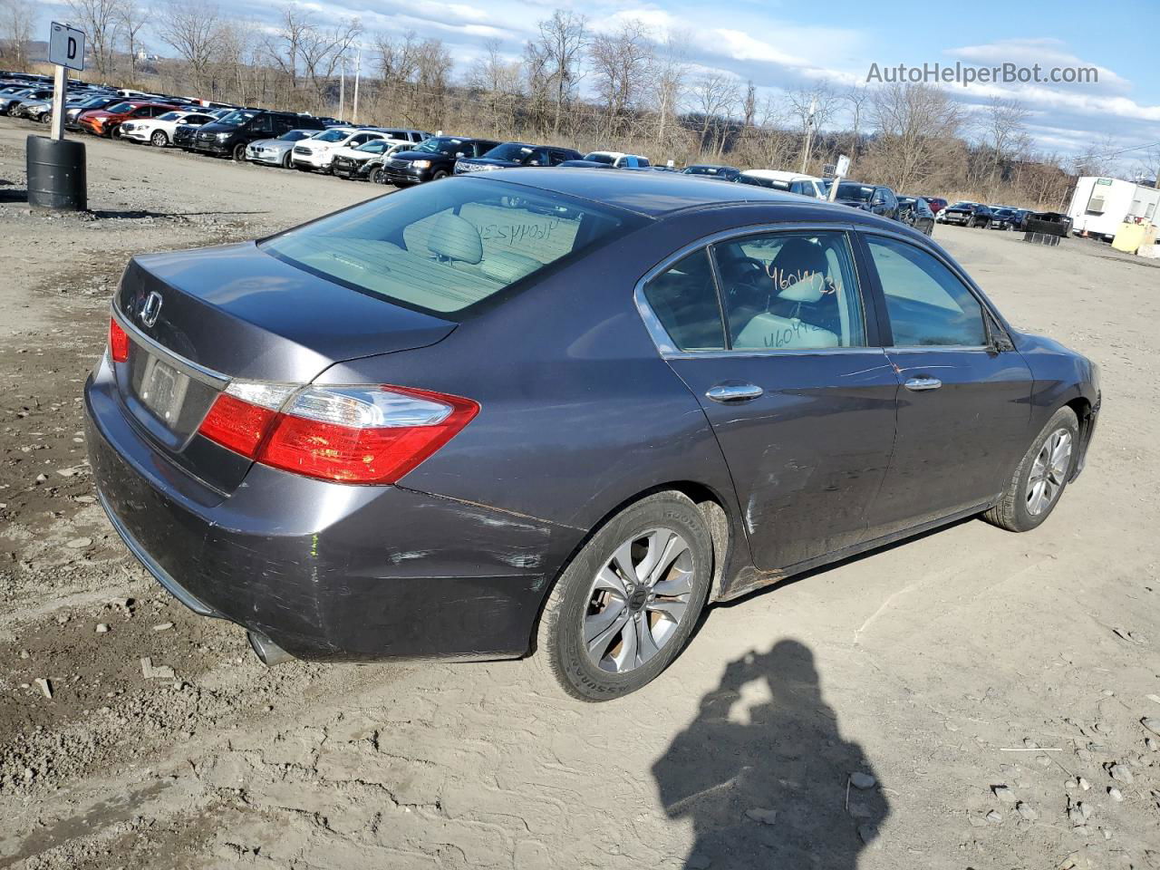 2014 Honda Accord Lx Gray vin: 1HGCR2F3XEA038287