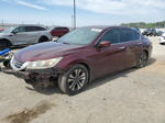 2014 Honda Accord Lx Burgundy vin: 1HGCR2F3XEA039441