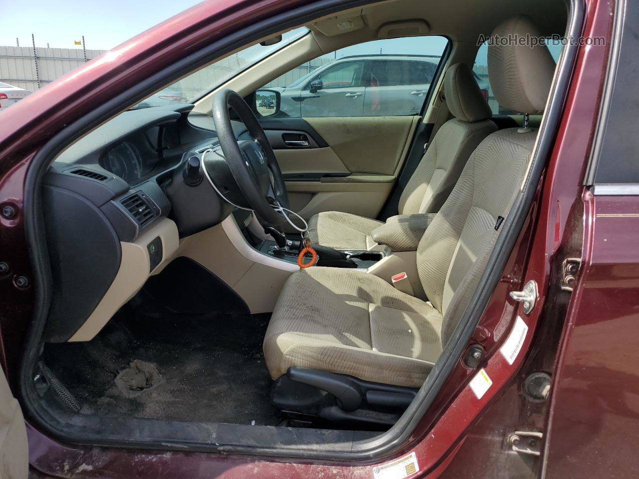 2014 Honda Accord Lx Burgundy vin: 1HGCR2F3XEA039441