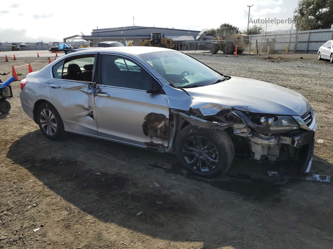 2014 Honda Accord Lx Silver vin: 1HGCR2F3XEA056577