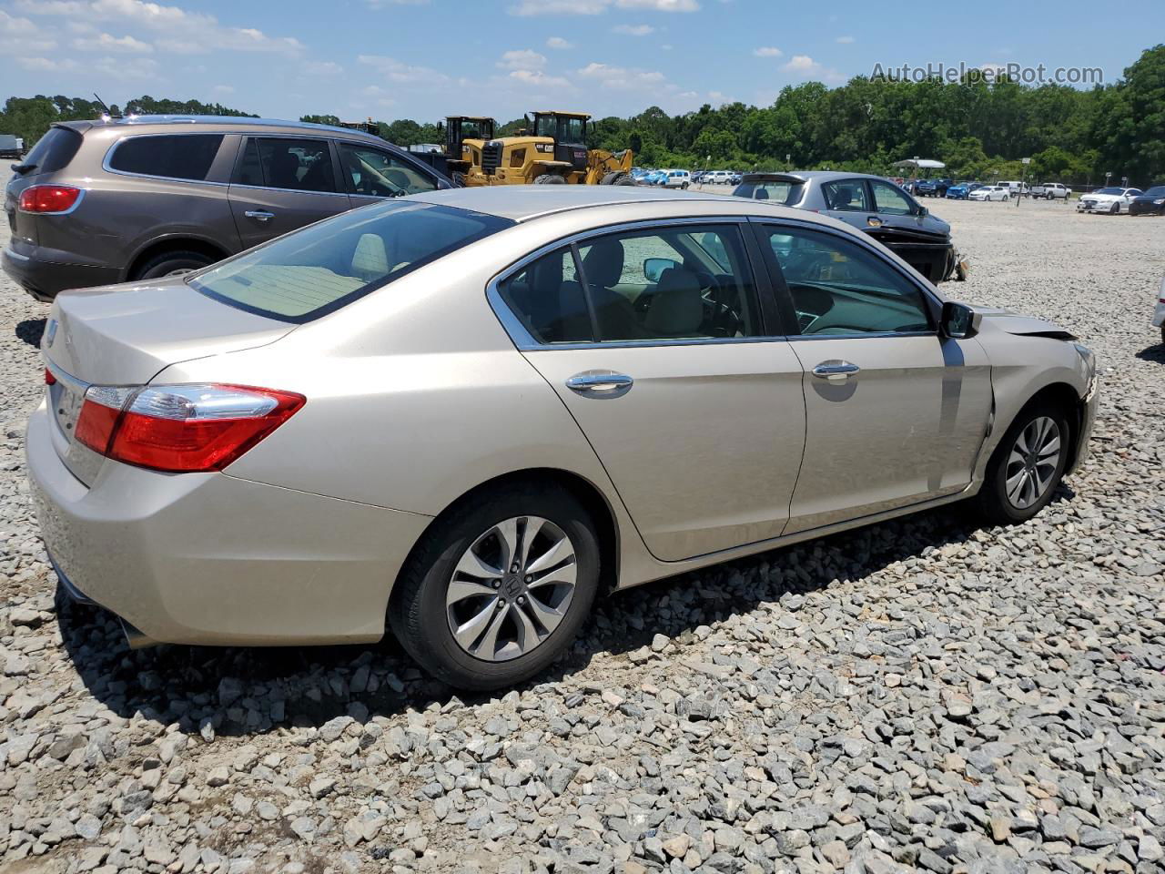 2014 Honda Accord Lx Beige vin: 1HGCR2F3XEA059494