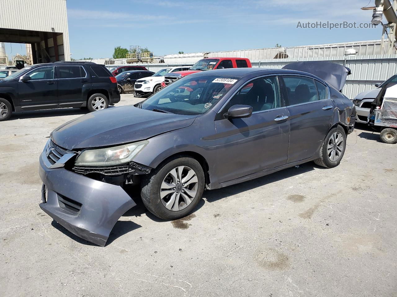 2014 Honda Accord Lx Серый vin: 1HGCR2F3XEA060337