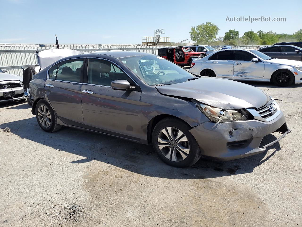 2014 Honda Accord Lx Gray vin: 1HGCR2F3XEA060337