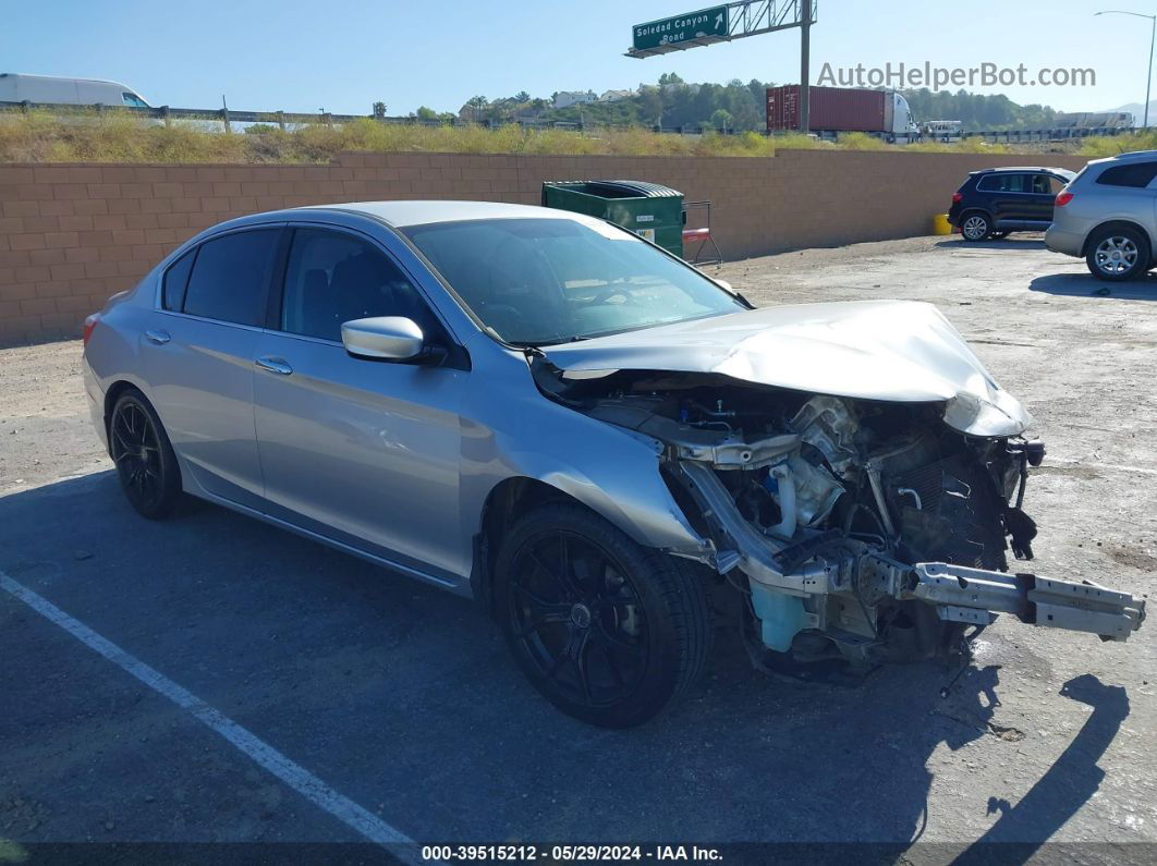 2014 Honda Accord Lx Silver vin: 1HGCR2F3XEA115465