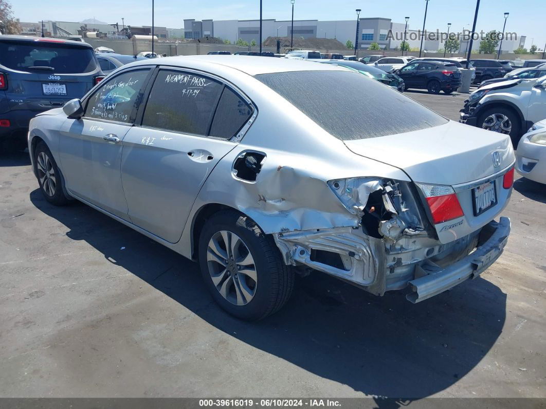 2014 Honda Accord Lx Silver vin: 1HGCR2F3XEA190263