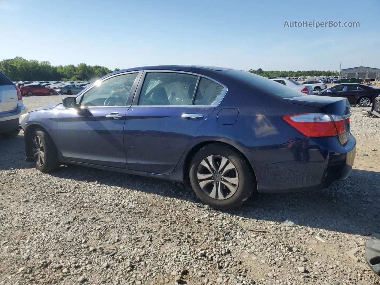 2014 Honda Accord Lx Blue vin: 1HGCR2F3XEA204324