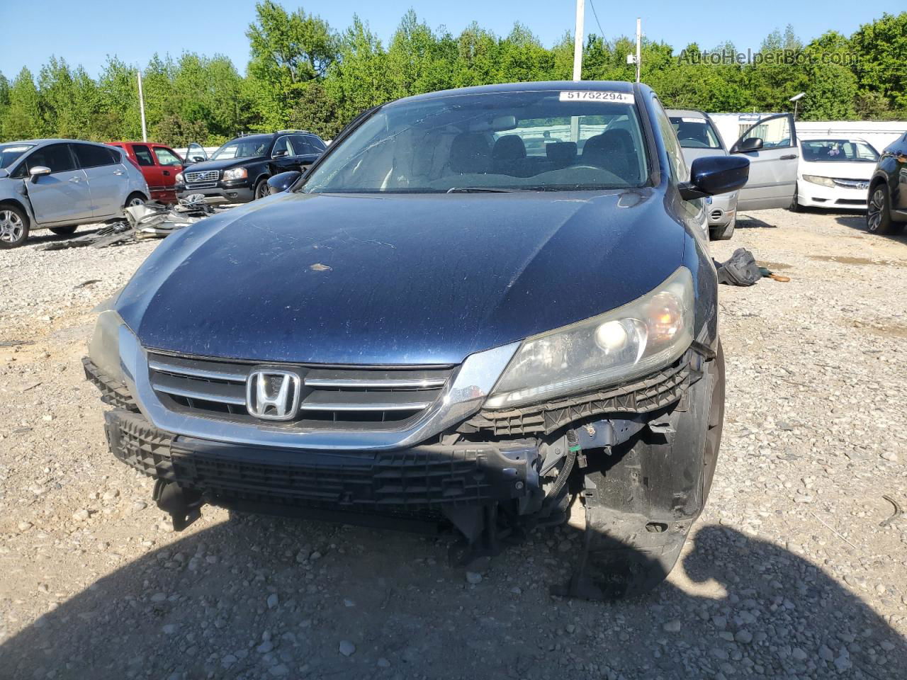 2014 Honda Accord Lx Blue vin: 1HGCR2F3XEA204324