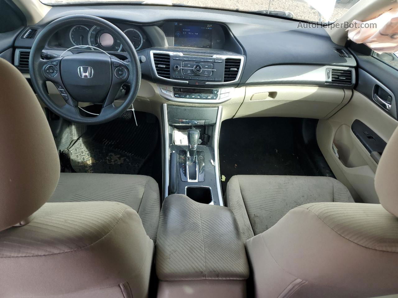 2014 Honda Accord Lx White vin: 1HGCR2F3XEA264538