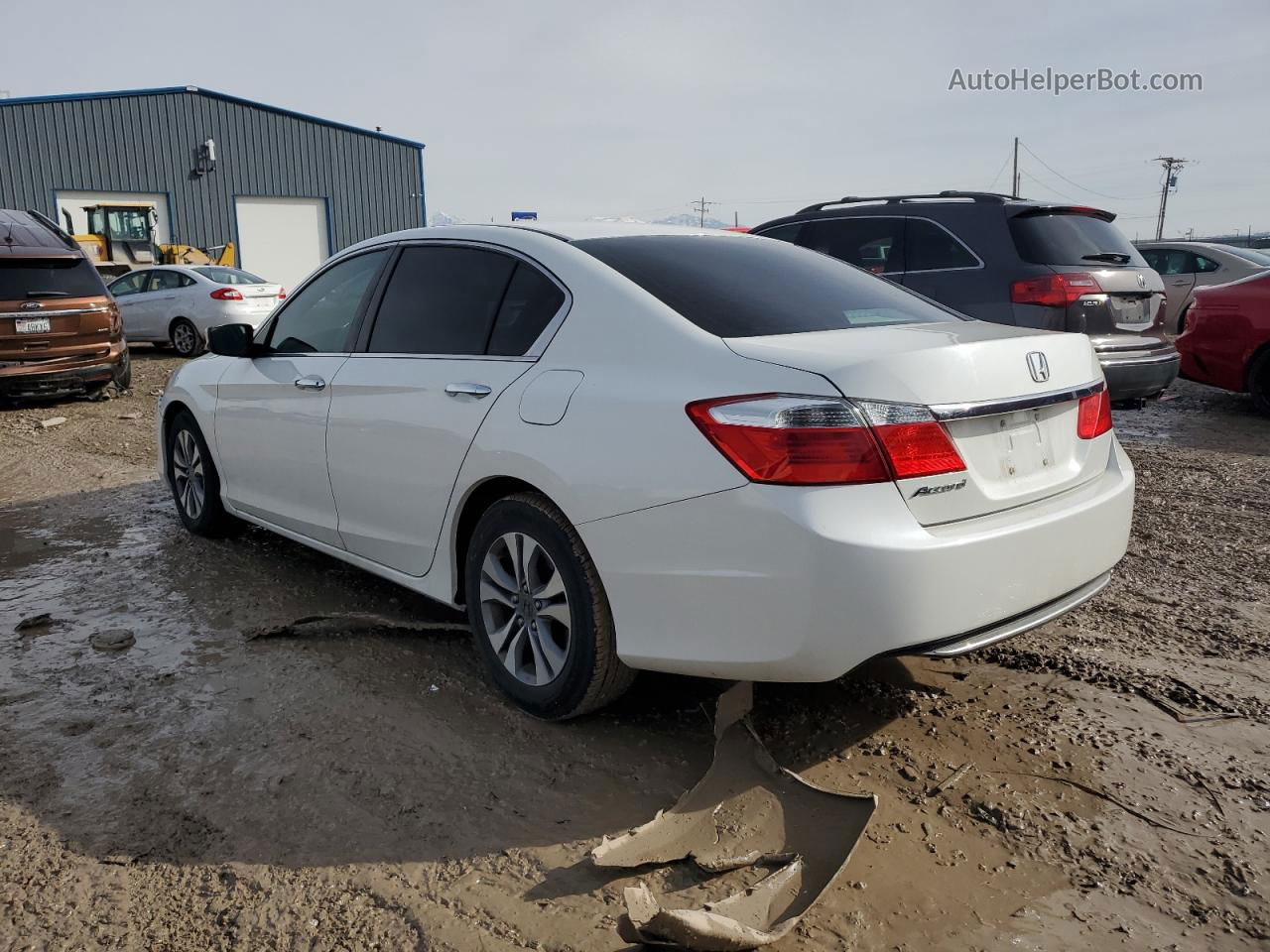 2014 Honda Accord Lx White vin: 1HGCR2F3XEA264538