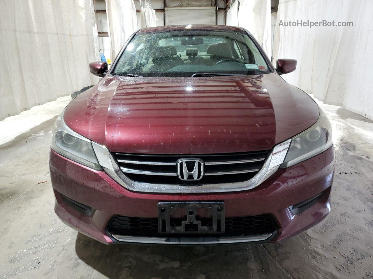 2014 Honda Accord Lx Maroon vin: 1HGCR2F3XEA272767