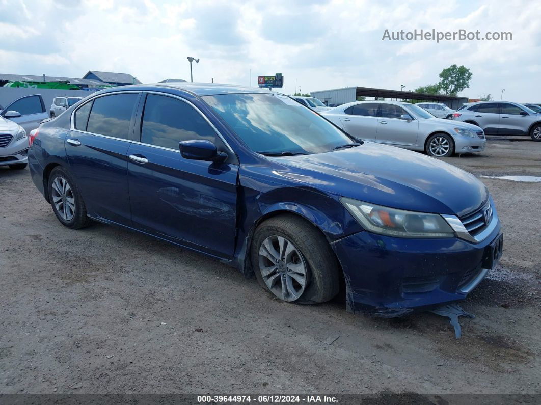 2015 Honda Accord Lx Blue vin: 1HGCR2F3XFA045516