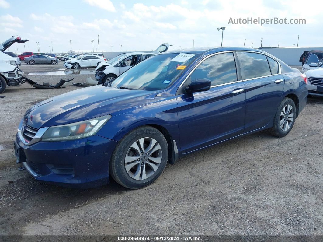 2015 Honda Accord Lx Blue vin: 1HGCR2F3XFA045516