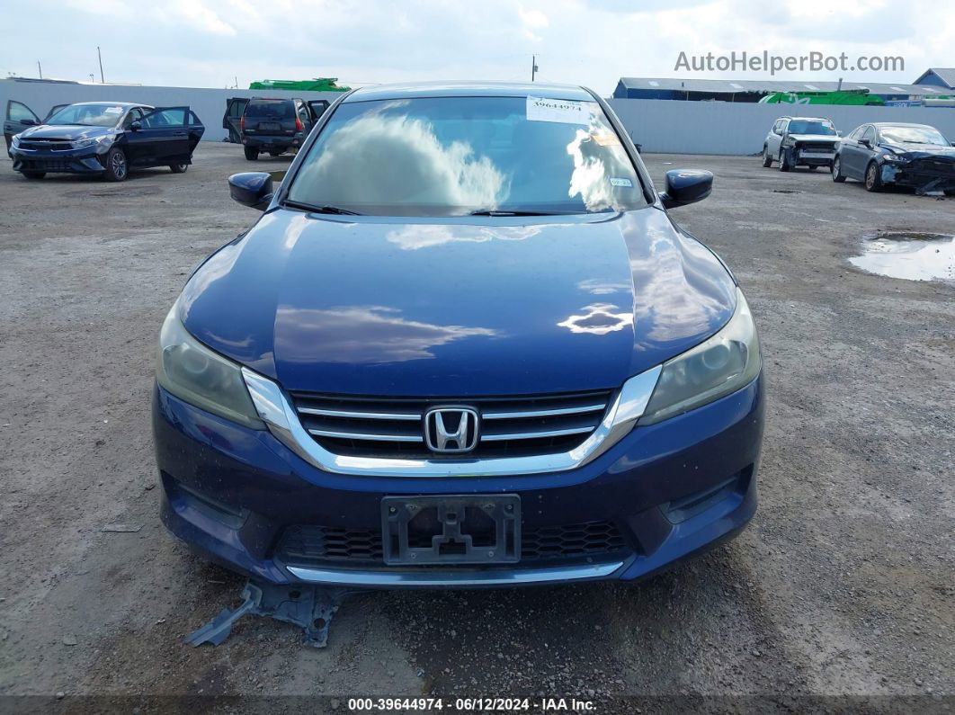 2015 Honda Accord Lx Blue vin: 1HGCR2F3XFA045516