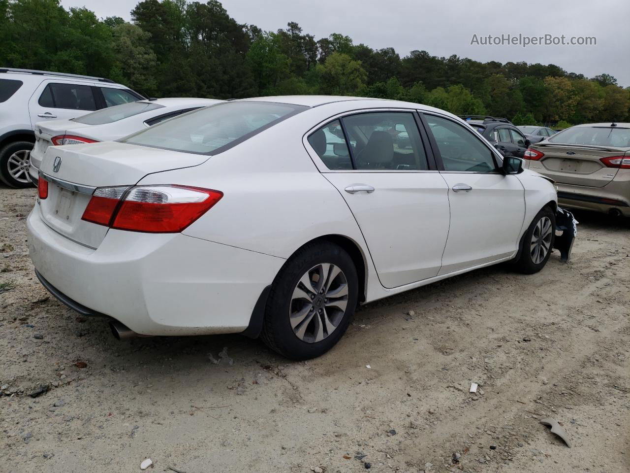 2015 Honda Accord Lx White vin: 1HGCR2F3XFA143459