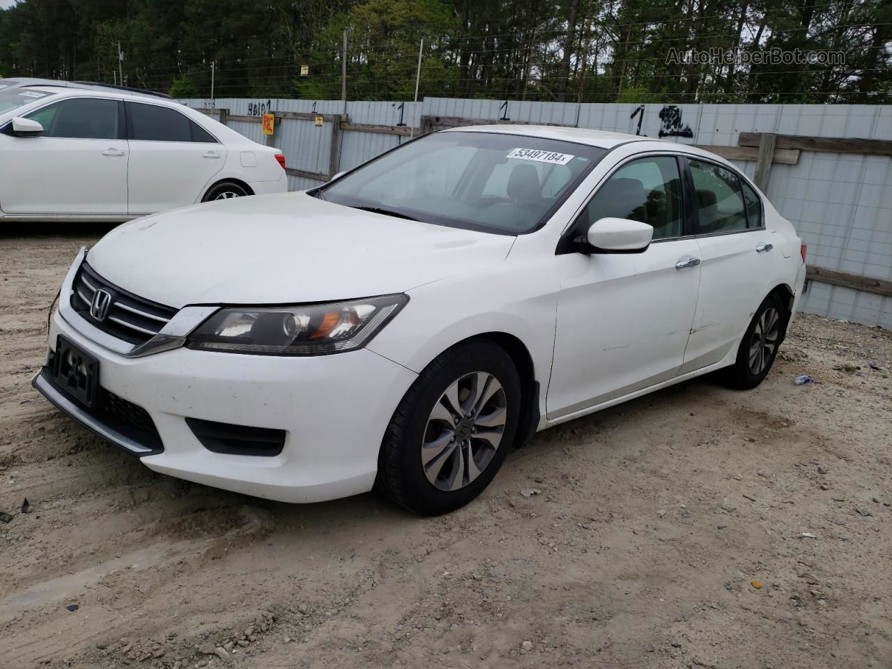 2015 Honda Accord Lx White vin: 1HGCR2F3XFA143459