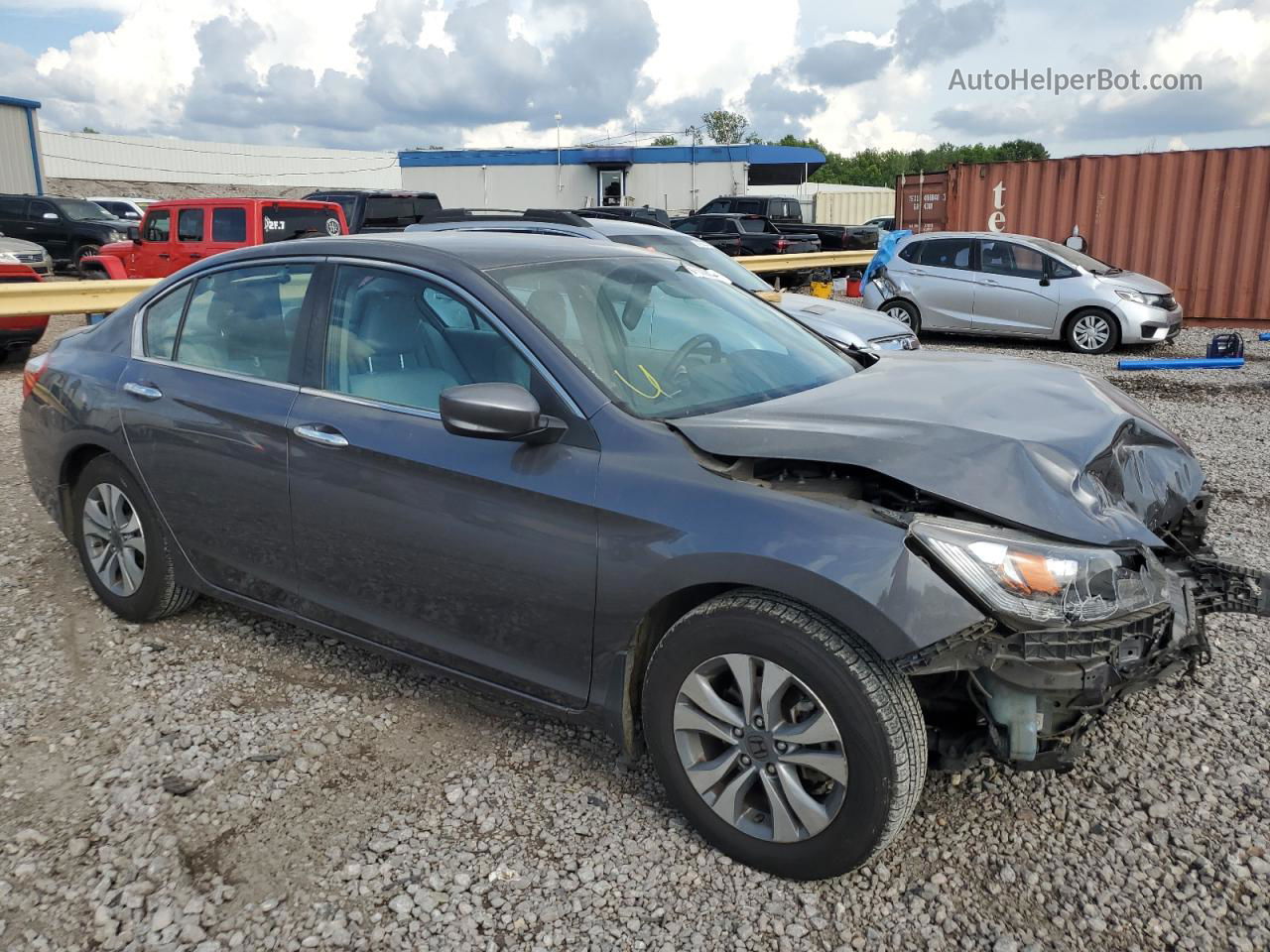 2015 Honda Accord Lx Gray vin: 1HGCR2F3XFA220542