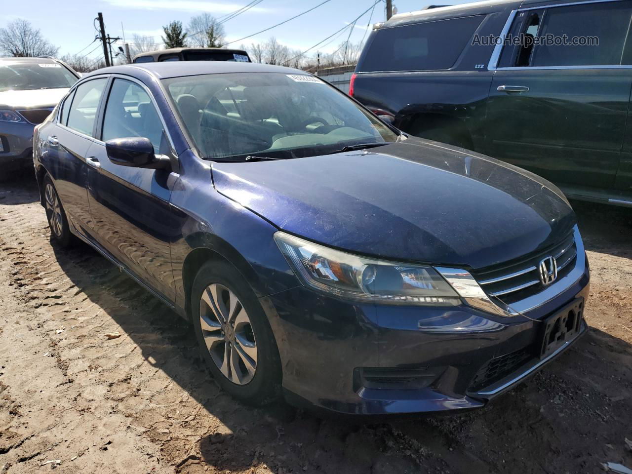 2015 Honda Accord Lx Blue vin: 1HGCR2F3XFA240645