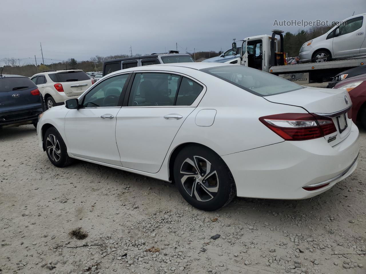 2016 Honda Accord Lx White vin: 1HGCR2F3XGA028586