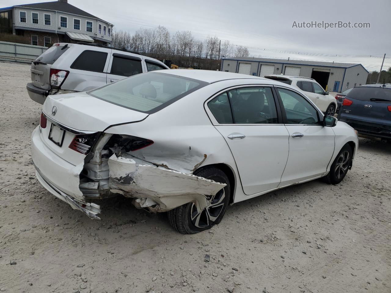 2016 Honda Accord Lx White vin: 1HGCR2F3XGA028586